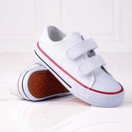 Turnschuhe mit Klettverschluss für Kinder Vico weiß 2