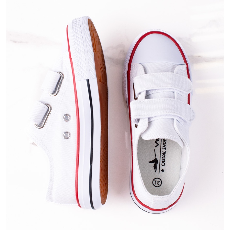 Turnschuhe mit Klettverschluss für Kinder Vico weiß 1