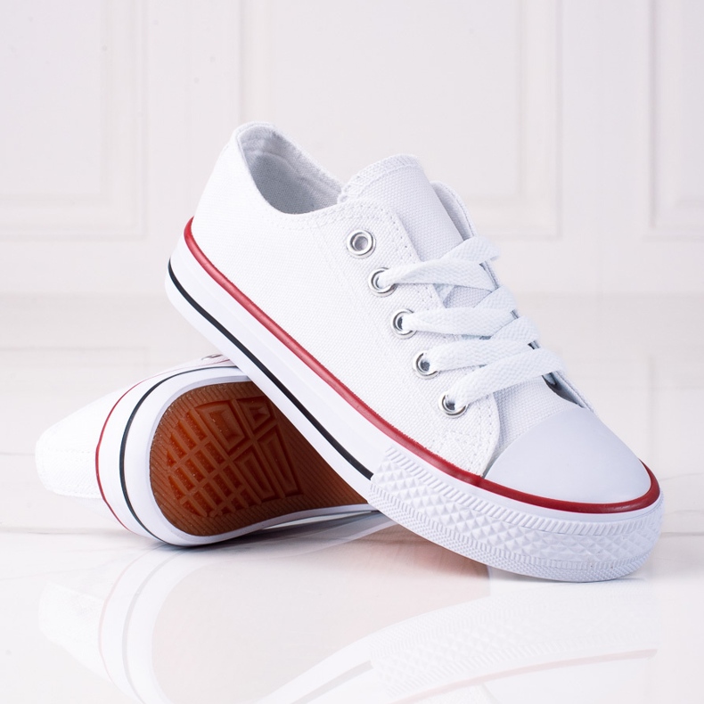 Schnürschuhe für Kinder Vico weiß 2