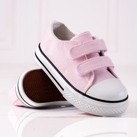 Vico Kinder Sneaker mit Klettverschluss Rosa 1
