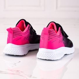 Shelovet Kindersportschuhe mit Klettverschluss rosa schwarz 2