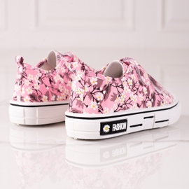 Shelovet Kindersneaker mit rosa Blumen weiß gelb 1