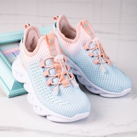 Vico Sportschuhe für Kinder, zweifarbiges Material blau rosa 1