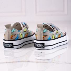 Turnschuhe für Jungen Shelovet graue Dinosaurier 1