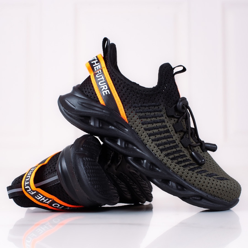 Vico Sportschuhe für Kinder, zweifarbiges Material schwarz 2