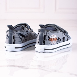 Shelovet Jungen Sneaker mit Klettverschluss grau 1