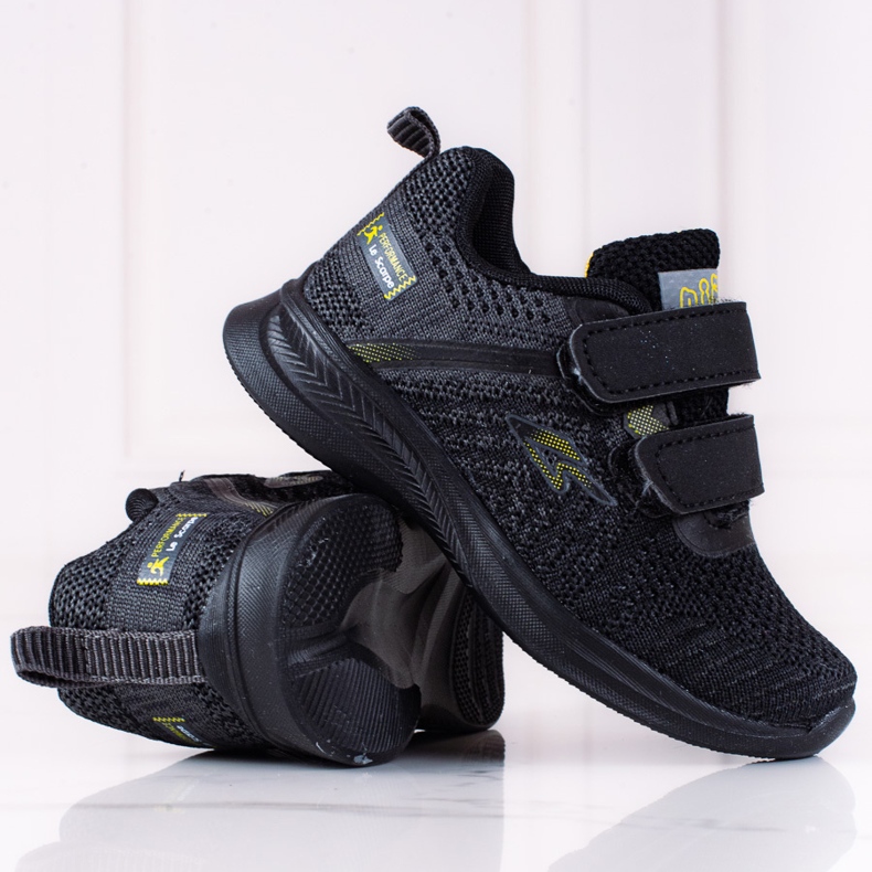 Jungenturnschuhe Shelovet grauer und schwarzer Stoff 1