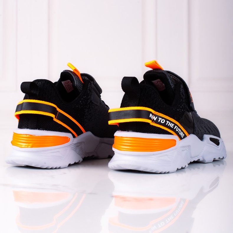 Jungensportschuh Vico mit Neoneinsätzen grau 2