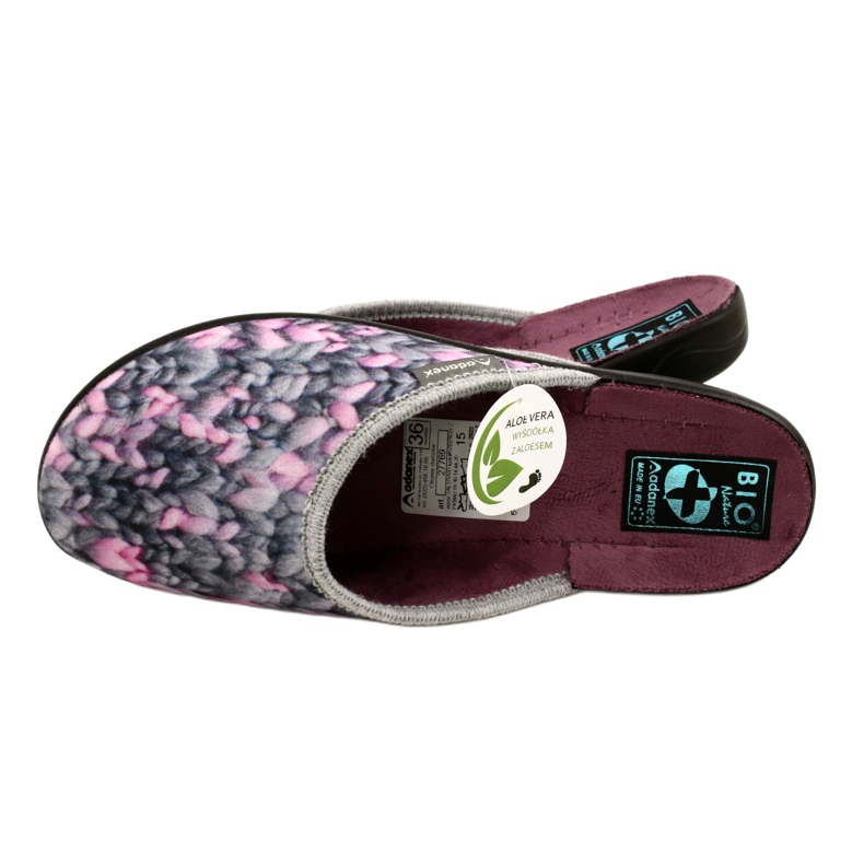 Adanex Hausschuhe mit Aloe Vera-Motiv 27769 grau 4