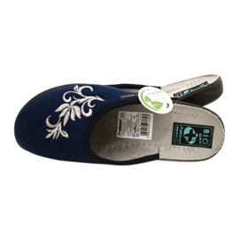 Adanex 27860 Marineblaue Velourshausschuhe 5