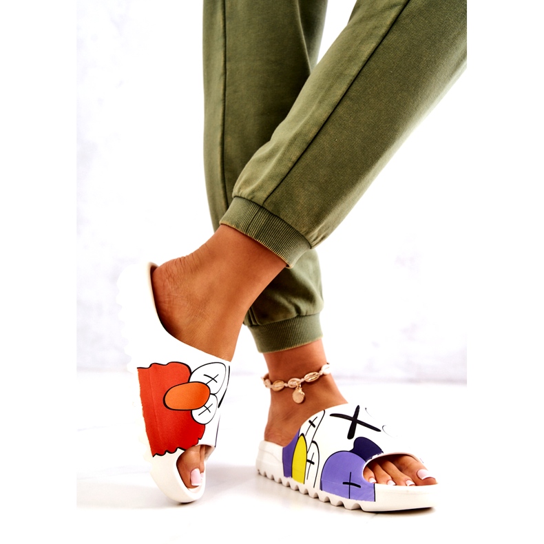 Gummi -Flip -Flops mit weißem Druck 2