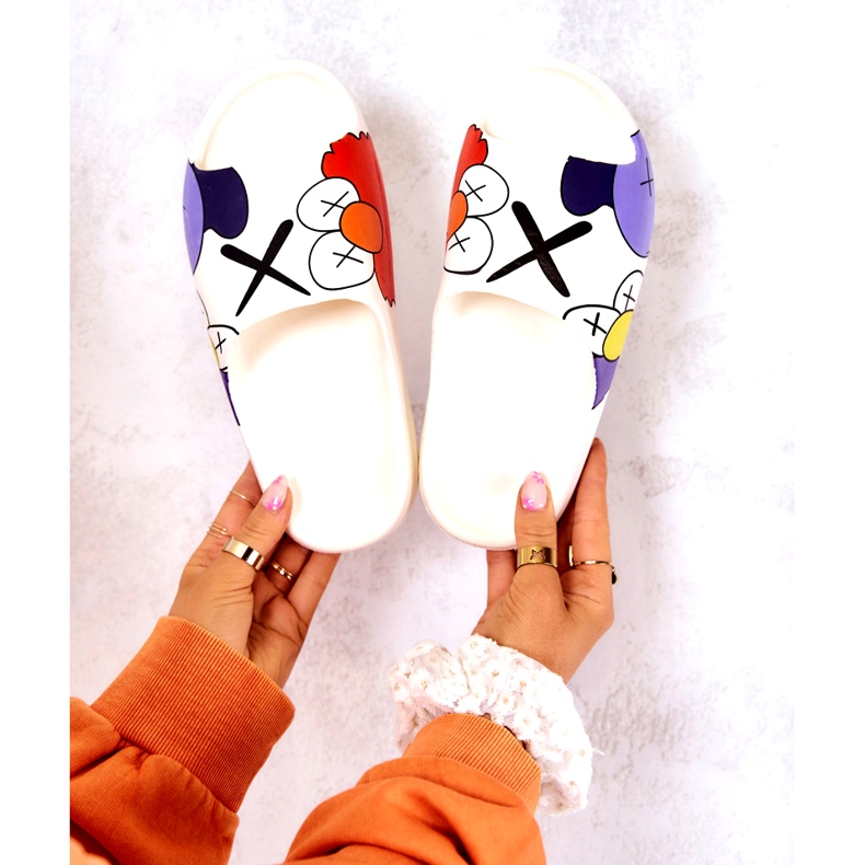 Gummi -Flip -Flops mit weißem Druck 4