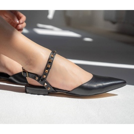 Marco Shoes Schwarze Sandalen mit Nieten 2