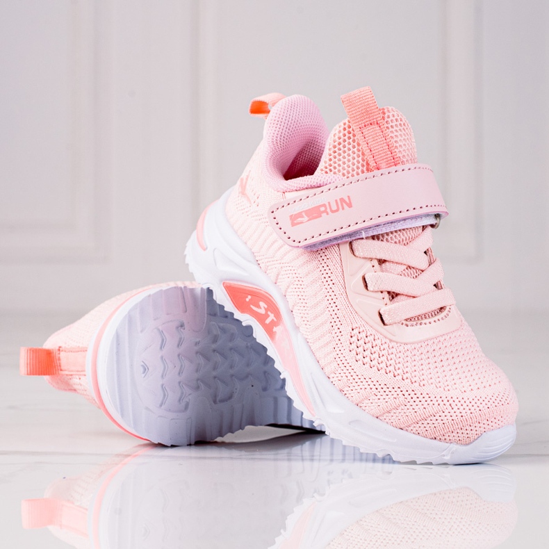 Mädchensneaker Vico, Stoff auf dicker Sohle rosa 1