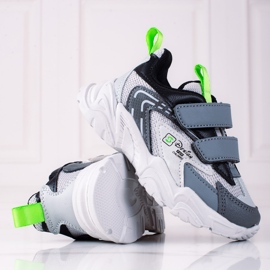 Shelovet Jungensneaker mit dicker Sohle, hellgrau 1