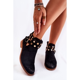 WS1 Damenstiefel mit Jets auf flachem Absatz Black Larino schwarz 2