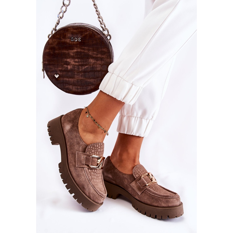 PL5 Modischer Loafer aus Wildleder Hellbraun von Rayhan beige 2