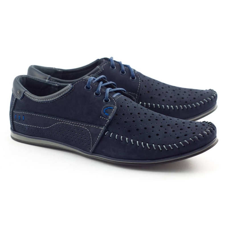 KOMODO Herren-Sommerschuhe, Mokassins 875, Marineblau 2