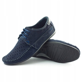 KOMODO Herren-Sommerschuhe, Mokassins 875, Marineblau 3