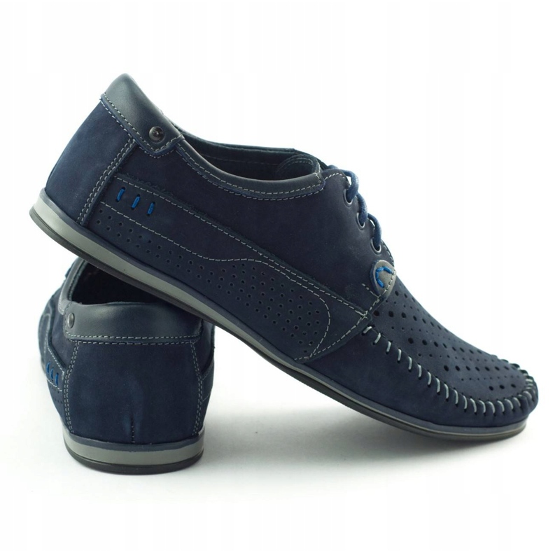 KOMODO Herren-Sommerschuhe, Mokassins 875, Marineblau 4