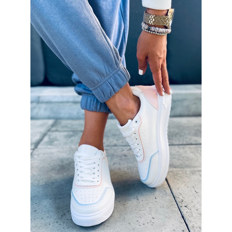 Eila Rosa Turnschuhe weiß blau 2