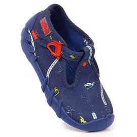 Hausschuhe mit Verschluss Befado Jr BEF2S marineblau 1