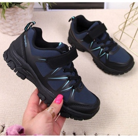 Trekkingschuhe mit Klettverschluss American Club Jr AM902B marineblau navy blau 1