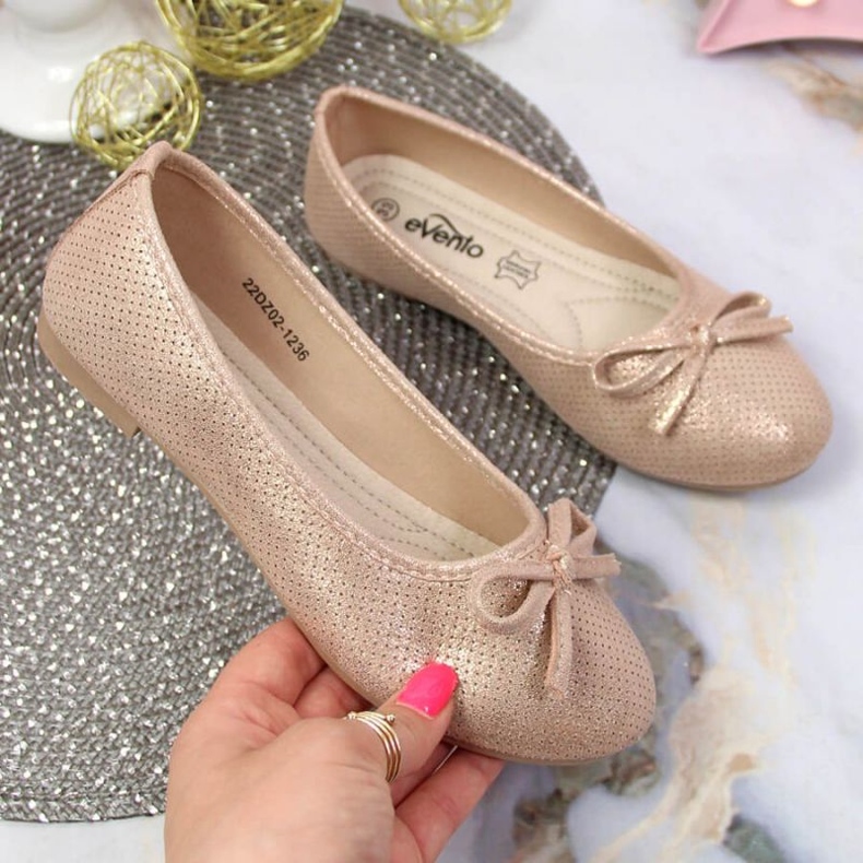 Ballerinas mit Schleife eVento Jr EVE359A rosa 1