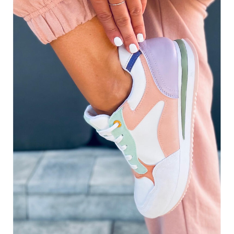 Pokki Lila Sportschuhe für Damen weiß violett grün 1