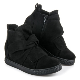 Bella Star Sportliche Keilsneaker aus Wildleder schwarz 1