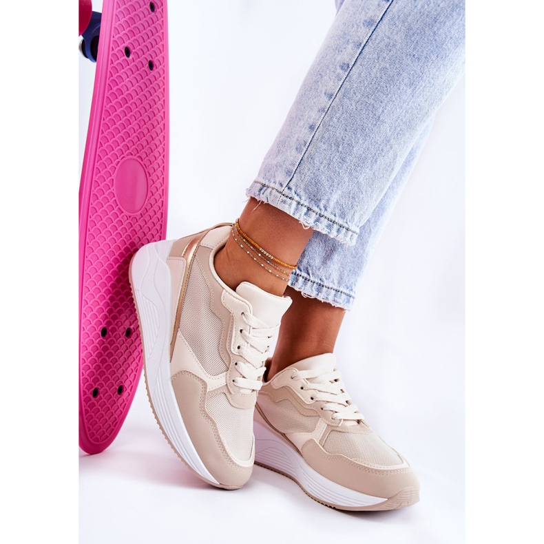 PG1 Klassische Damen Sneakers Beige Salema 2