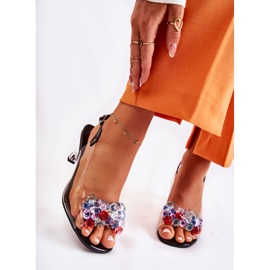 S.Barski Elegante Sandalen mit Kristallen Black Lanette schwarz mehrfarbig 1