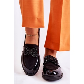 S.Barski Damen Brogues lackiert mit Schleife Schwarz Laurent 2