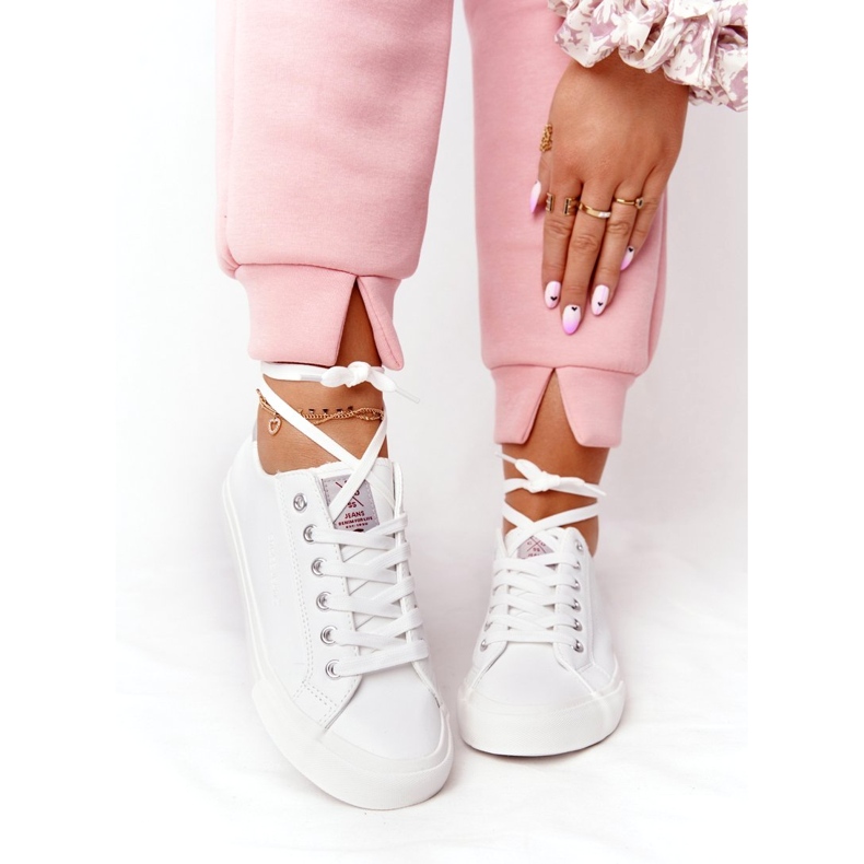 Big Star Damen Sneakers aus Öko-Leder Cross Jeans HH2R4001C Weiß 3