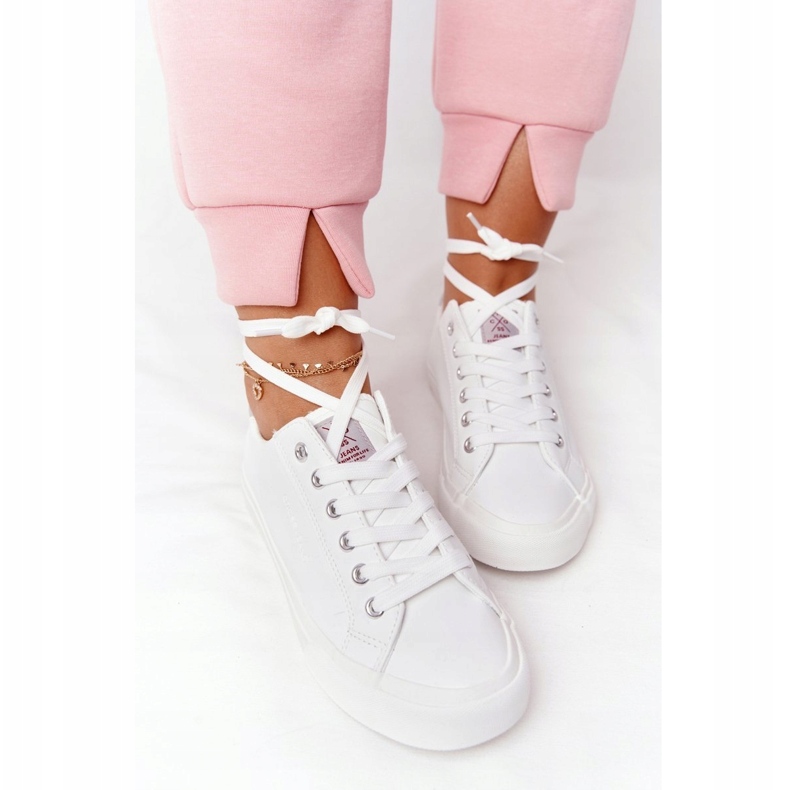 Big Star Damen Sneakers aus Öko-Leder Cross Jeans HH2R4001C Weiß 1