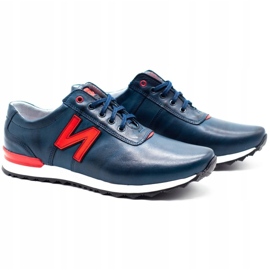 Joker Herren Freizeitschuhe 301J marineblau rot 2