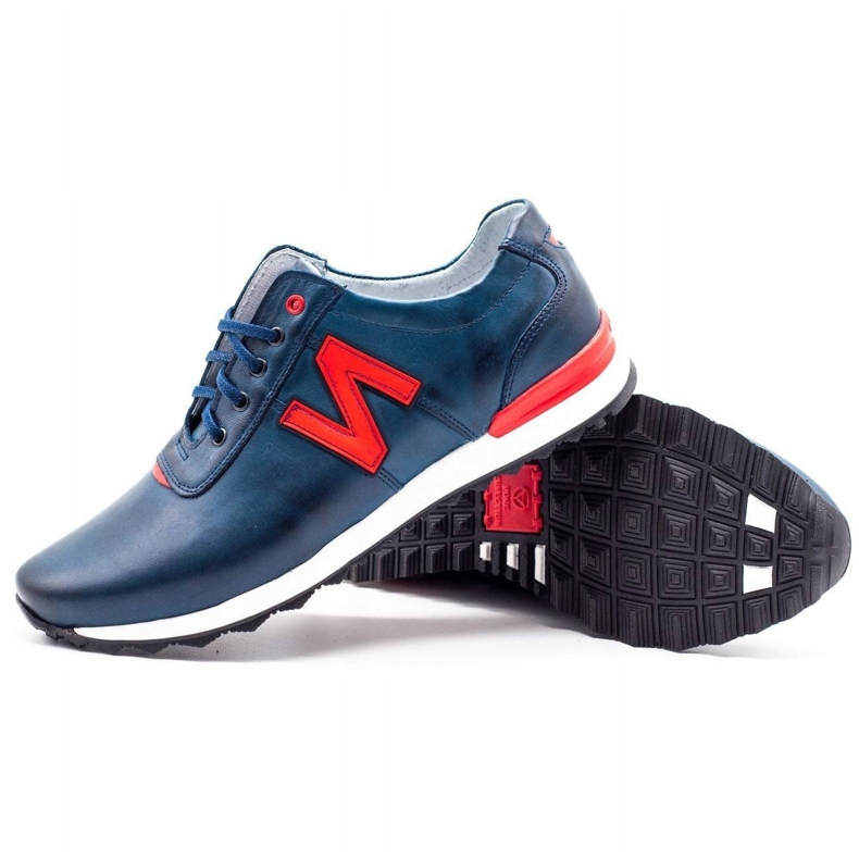 Joker Herren Freizeitschuhe 301J marineblau rot 3