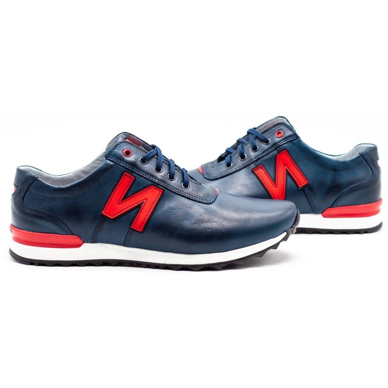 Joker Herren Freizeitschuhe 301J marineblau rot 4