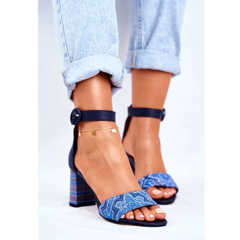 Damen Sandalen Maciejka Leder Marineblau 04235-17 / 00-5 3