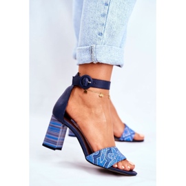 Damen Sandalen Maciejka Leder Marineblau 04235-17 / 00-5 1