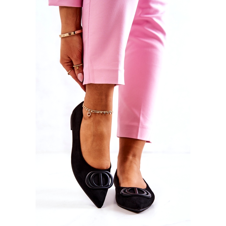 PS1 Wildleder-Ballerinas im schwarzen Neriso-Spitz 2