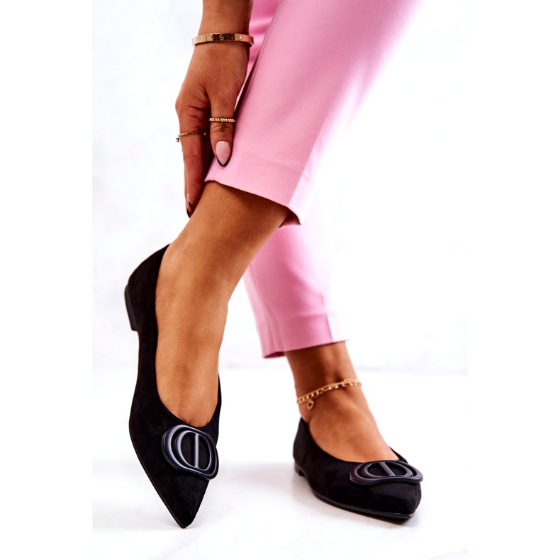 PS1 Wildleder-Ballerinas im schwarzen Neriso-Spitz 3