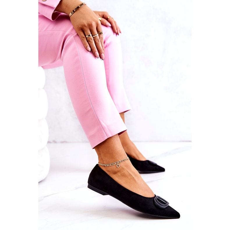 PS1 Wildleder-Ballerinas im schwarzen Neriso-Spitz 6