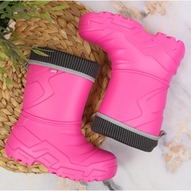 Pinkfarbene Befado-Mädchengaloschen mit abnehmbarem Stulpen rosa 2