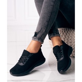 Shelovet Schnürsneaker für Damen schwarz 1