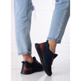Damen Sportschuhe Shelovet geschnürt marineblau und schwarz 1