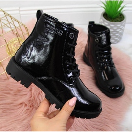 Schwarze Bovver-Stiefel für Mädchen Big Star II374045 1