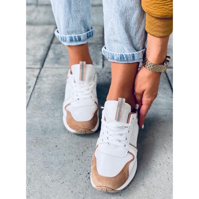 Montse Khaki-Trainer weiß 1