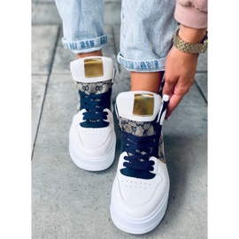 Axel Marineblaue High-Top-Sneakers weiß mehrfarbig 1