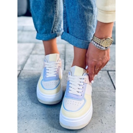 Dhara Gelbe Damenturnschuhe weiß blau rosa mehrfarbig 1